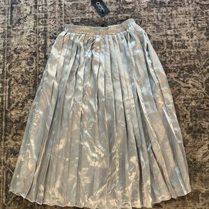 Elegant Silver A-Line Skirt by Gigi